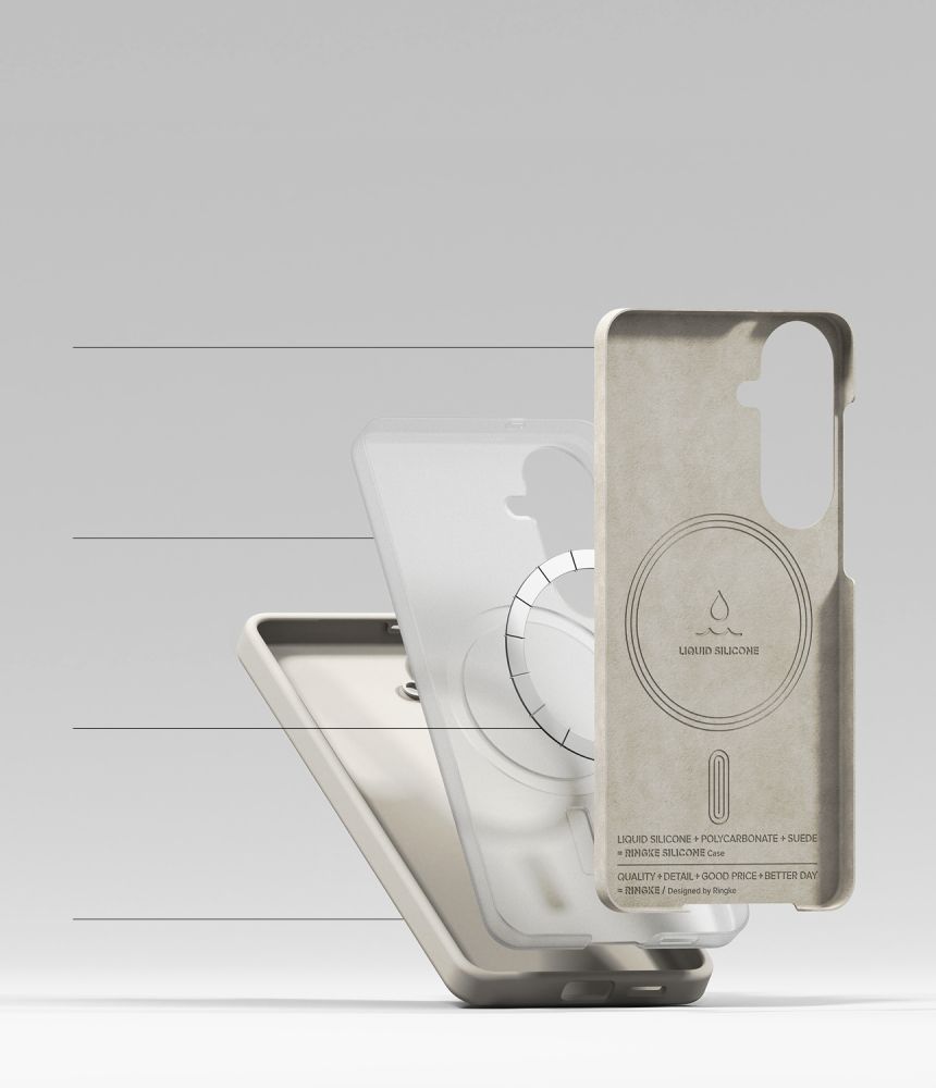 Ringke Ringke Samsung Galaxy S26 Skal MagSafe Silicone Stone - Teknikhallen.se