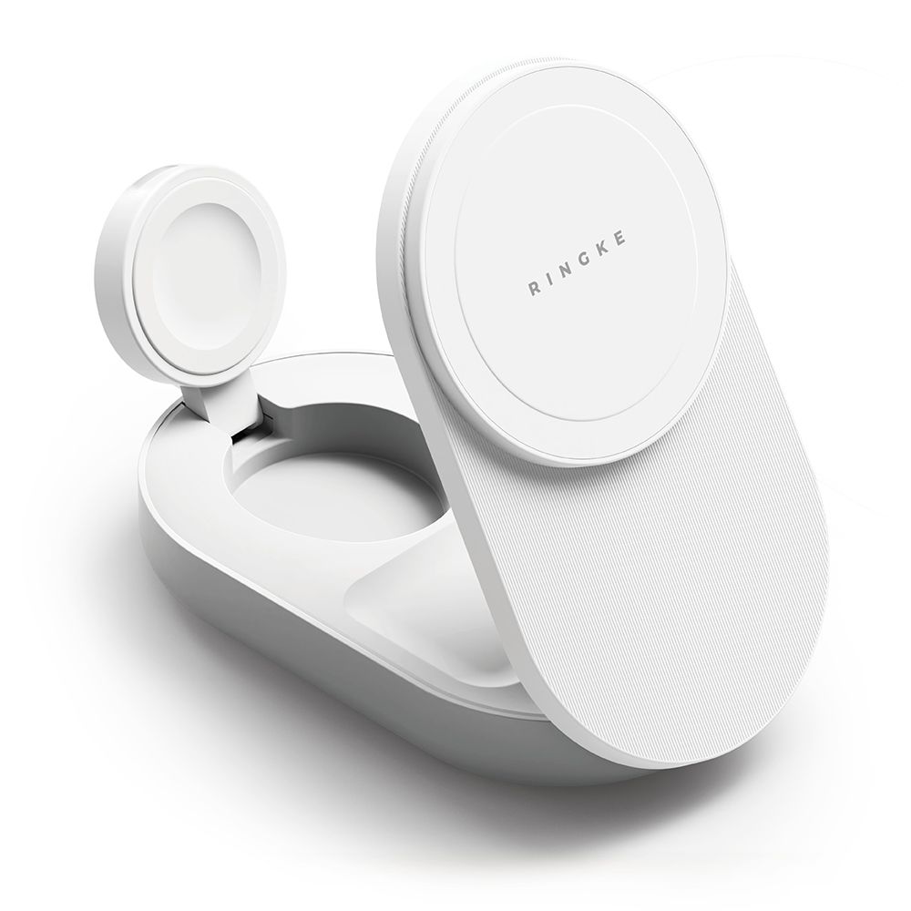 Ringke Ringke 25W 3in1 Trådlös Magnetisk MagSafe Laddare Vit - Teknikhallen.se