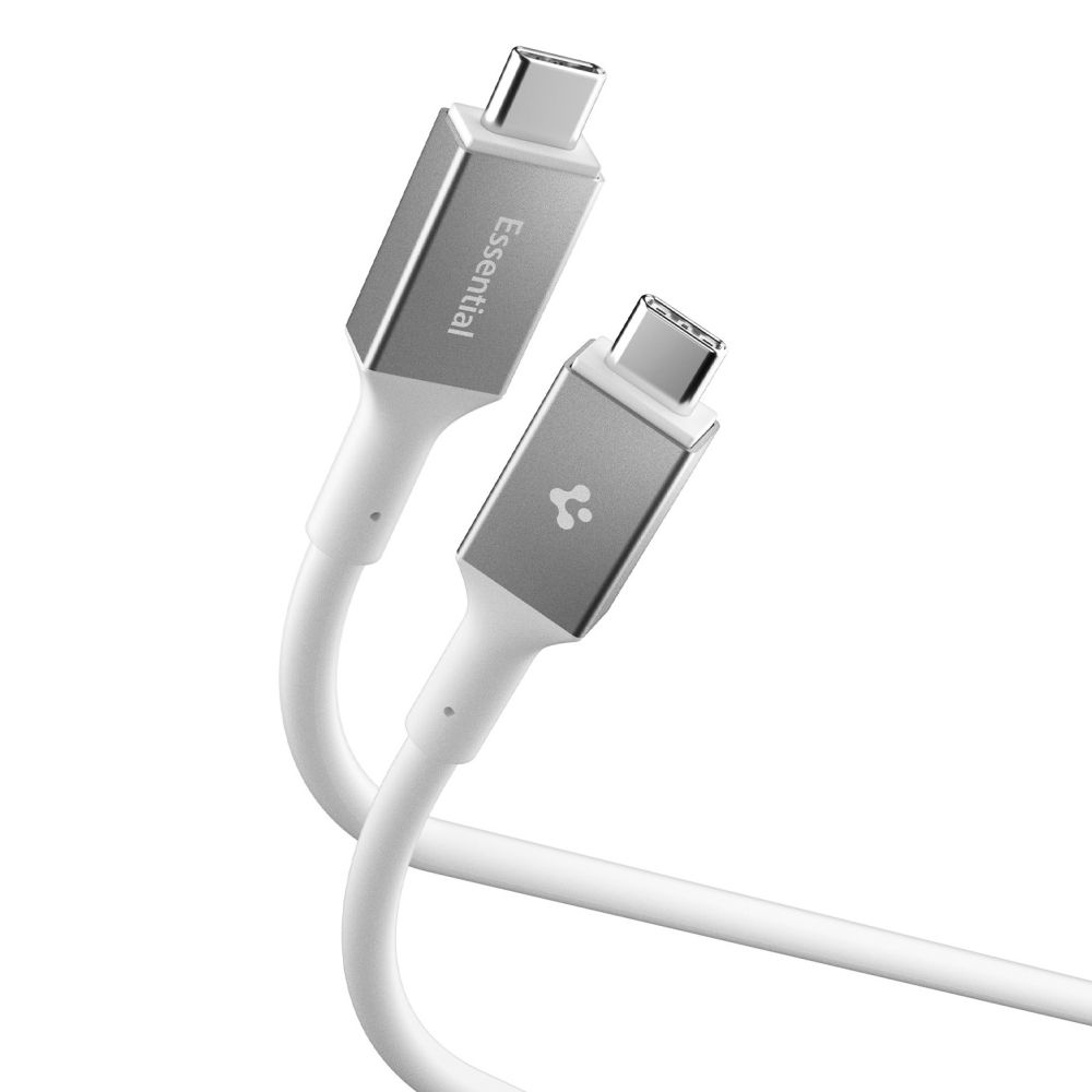 Spigen Spigen 1.2m 240W USB-C - USB-C Kabel Essential Vit - Teknikhallen.se