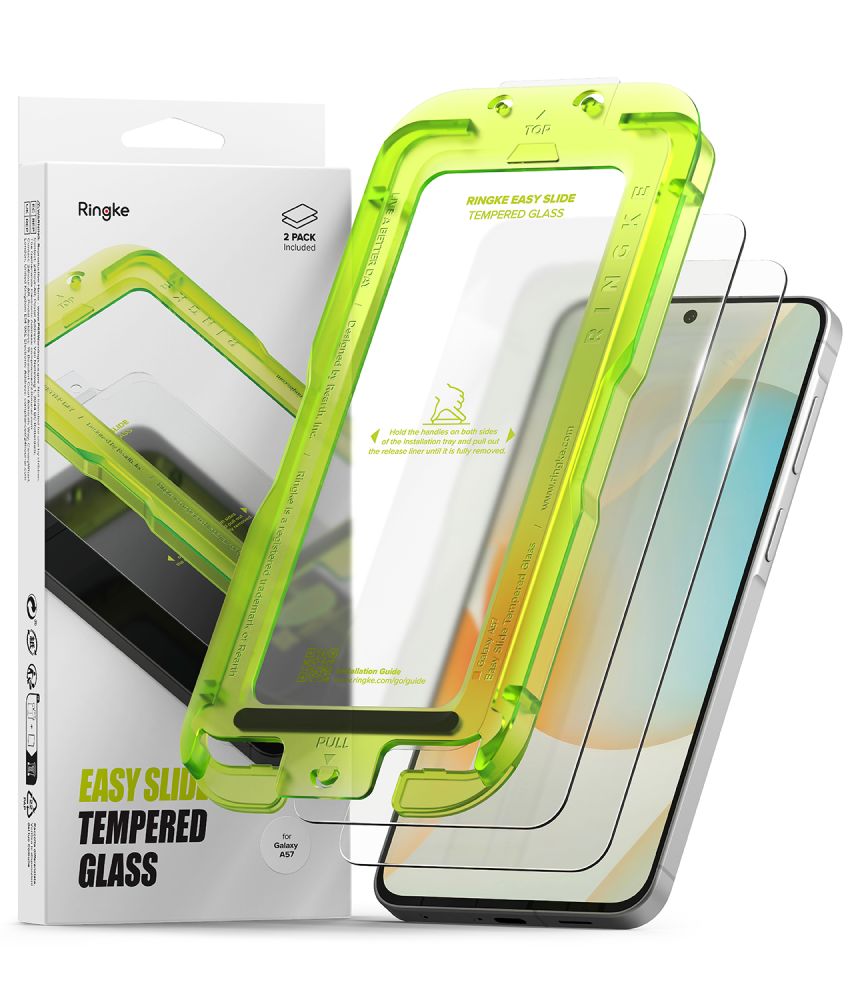 Ringke Ringke Galaxy A57 5G 2-PACK Easy Slide Skärmskydd Härdat Glas - Teknikhallen.se