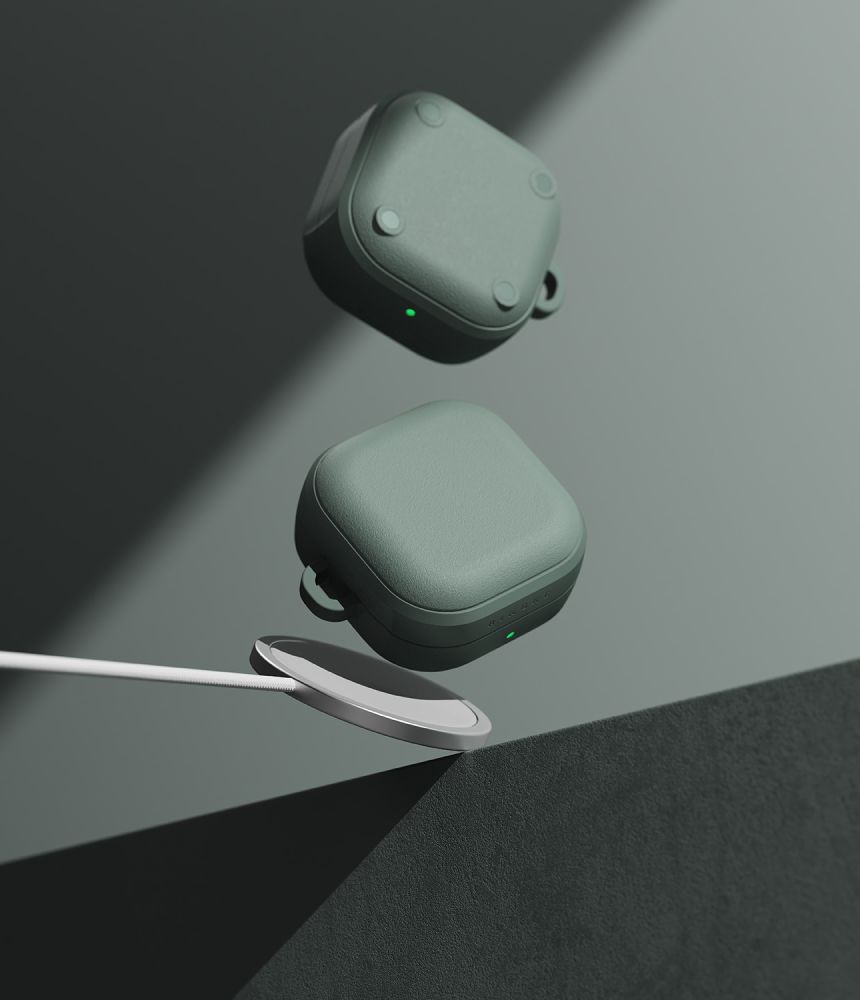 Ringke Ringke Galaxy Buds 4 / 4 Pro Skal MagSafe Onyx Sage Green - Teknikhallen.se