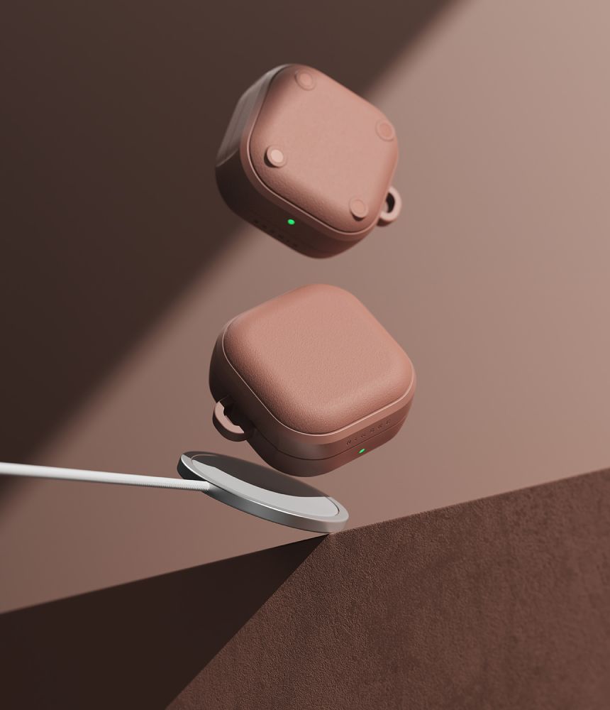 Ringke Ringke Galaxy Buds 4 / 4 Pro Skal MagSafe Onyx Constant Coral - Teknikhallen.se