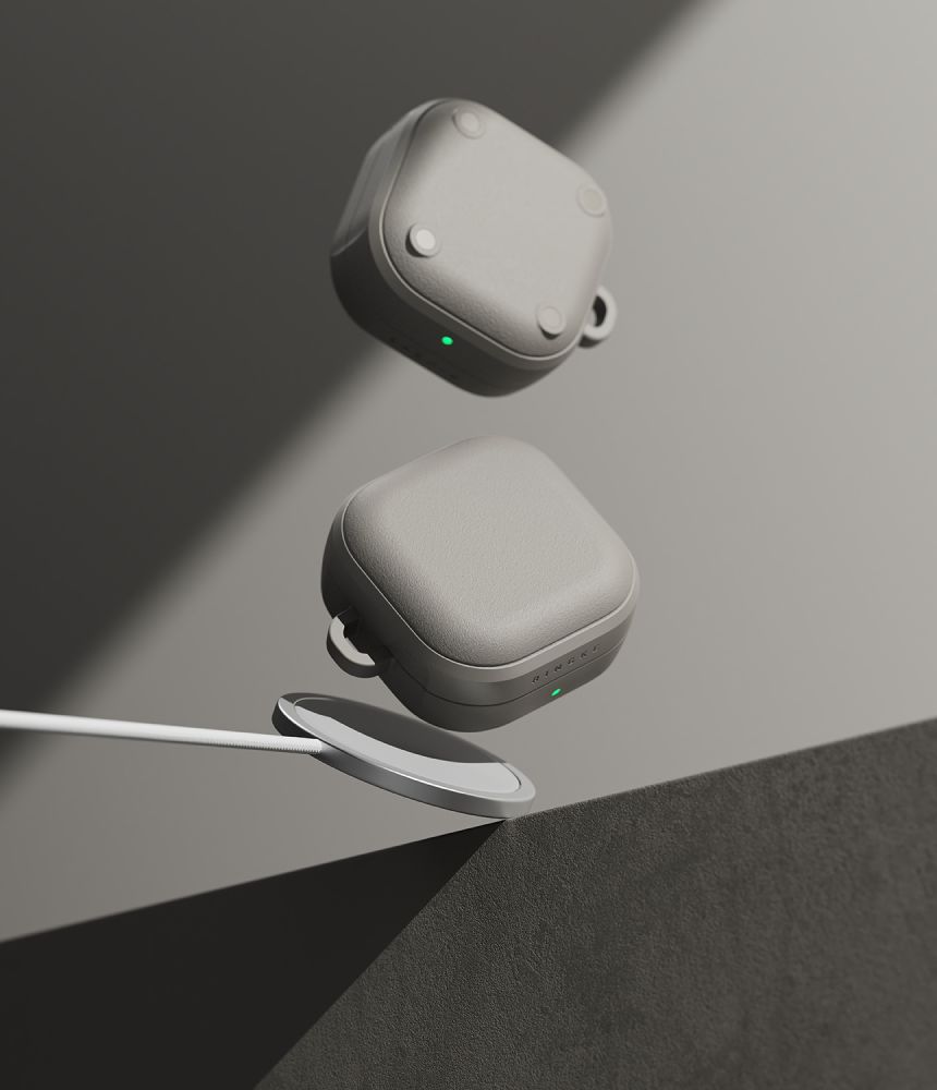 Ringke Ringke Galaxy Buds 4 / 4 Pro Skal MagSafe Onyx Warm Grey - Teknikhallen.se