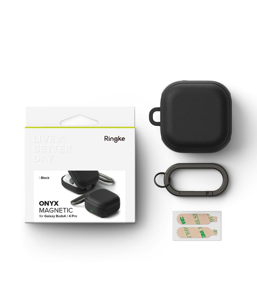 Ringke Ringke Galaxy Buds 4 / 4 Pro Skal MagSafe Onyx Svart - Teknikhallen.se
