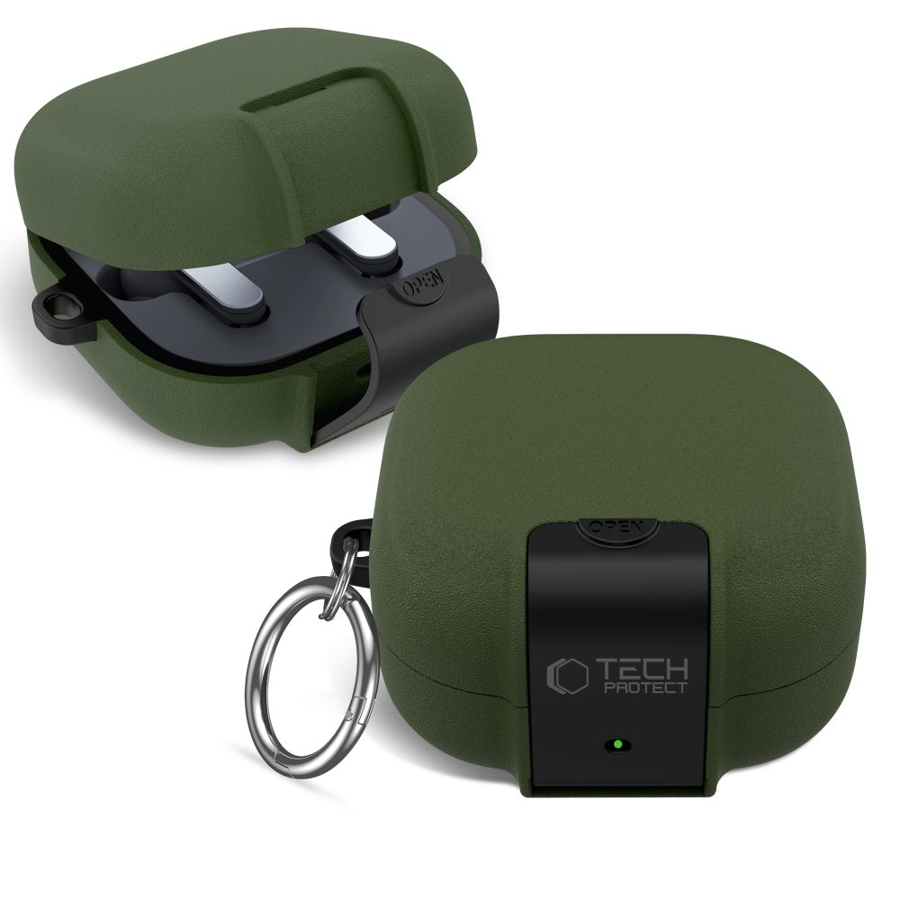 Tech-Protect Tech-Protect Galaxy Buds 4 / 4 Pro Skal Slim Hook Olive Green - Teknikhallen.se
