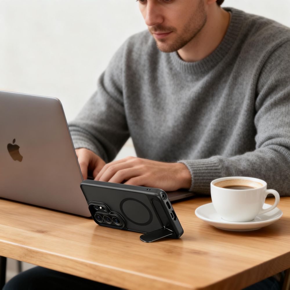 Tech-Protect Tech-Protect Galaxy S26 Ultra Skal MagSafe MagRack Matt Svart - Teknikhallen.se