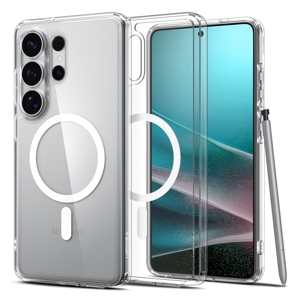 Spigen Spigen Galaxy S26 Ultra Skal MagSafe Ultra Hybrid Transparent/Vit - Teknikhallen.se