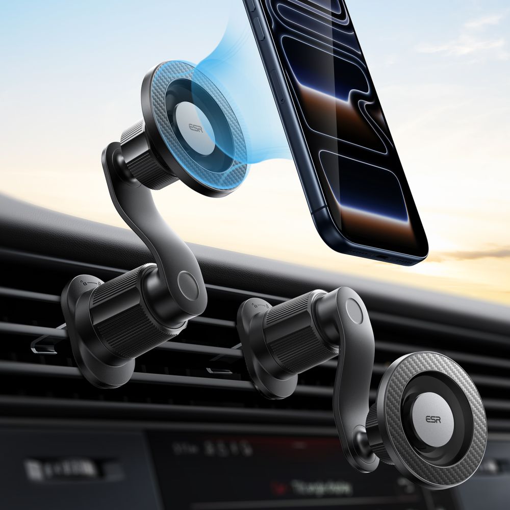 ESR ESR Magnetisk MagSafe Mobilhållare För Ventil OmniLock Svart - Teknikhallen.se