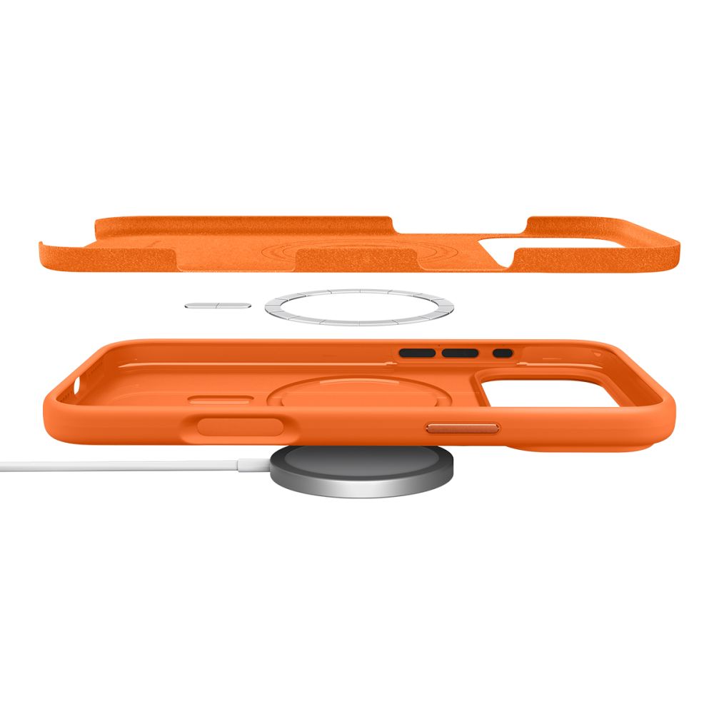 Spigen Spigen iPhone 17 Pro Skal MagSafe Silicone Fit Cosmic Orange - Teknikhallen.se
