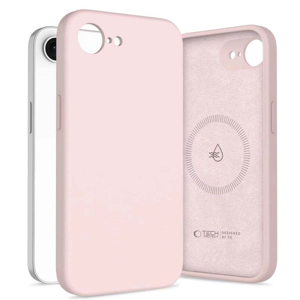 Tech-Protect Tech-Protect iPhone 17e / 16e Skal MagSafe Silicone Pink Pearl - Teknikhallen.se