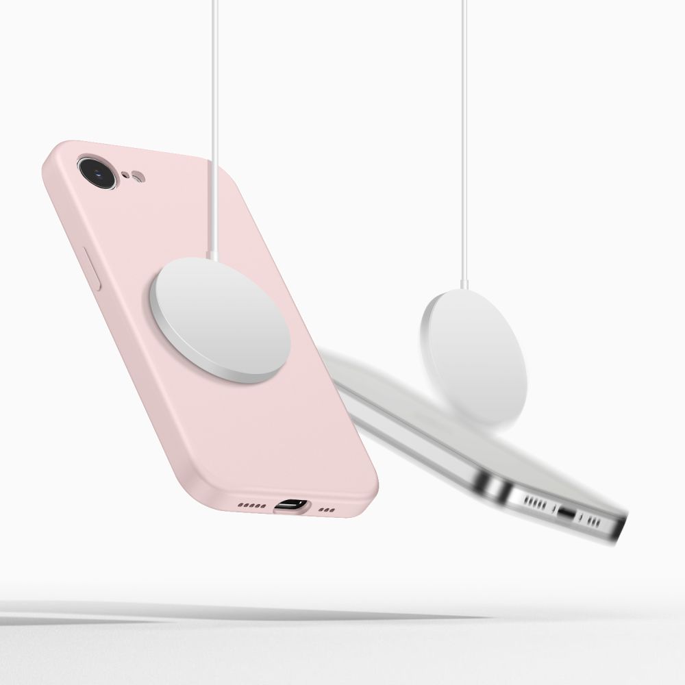 Tech-Protect Tech-Protect iPhone 17e / 16e Skal MagSafe Silicone Pink Pearl - Teknikhallen.se