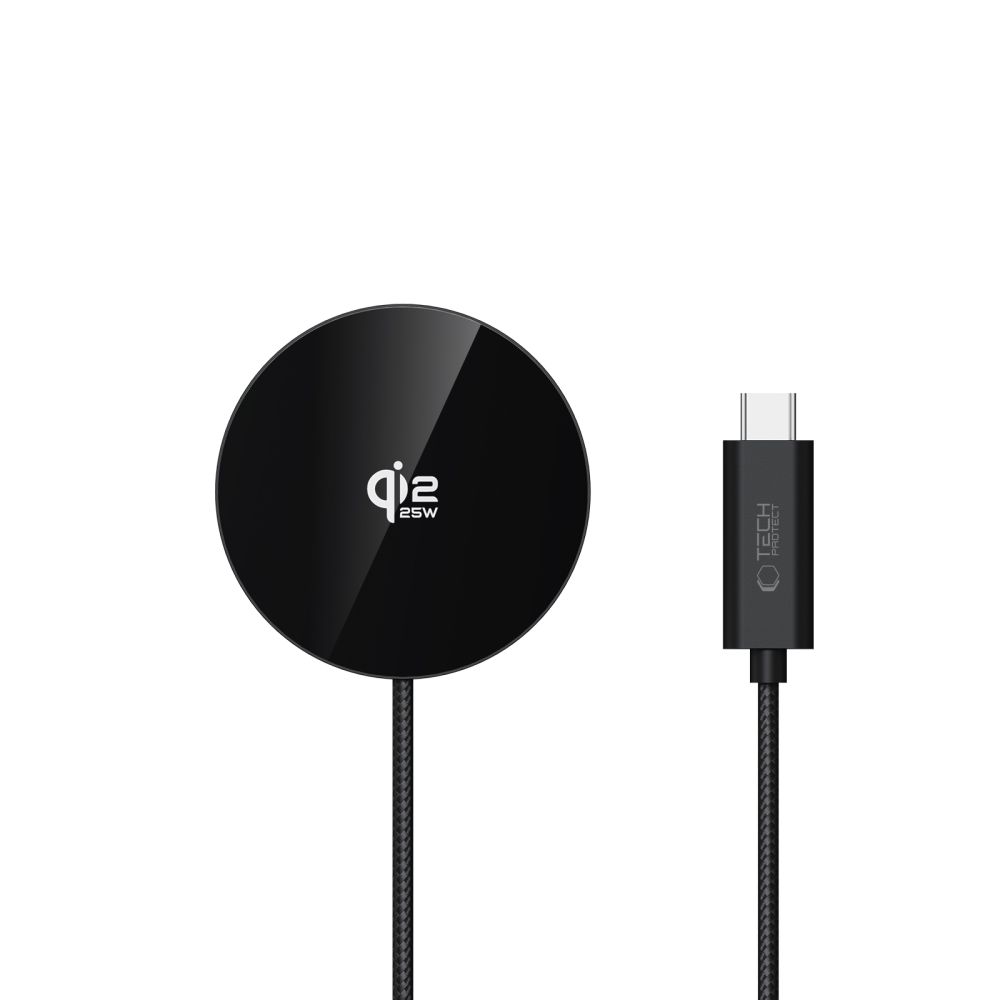 Tech-Protect Tech-Protect 25W Qi2.2 Trådlös Magnetisk MagSafe Laddare Svart - Teknikhallen.se