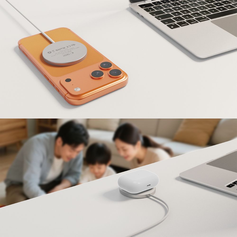 Tech-Protect Tech-Protect 25W Qi2.2 Trådlös Magnetisk MagSafe Laddare Vit - Teknikhallen.se