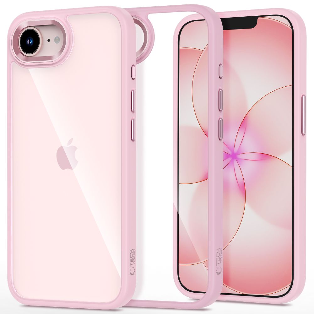 Tech-Protect Tech-Protect iPhone 17e / 16e Skal MagMat Rosa / Transparent - Teknikhallen.se
