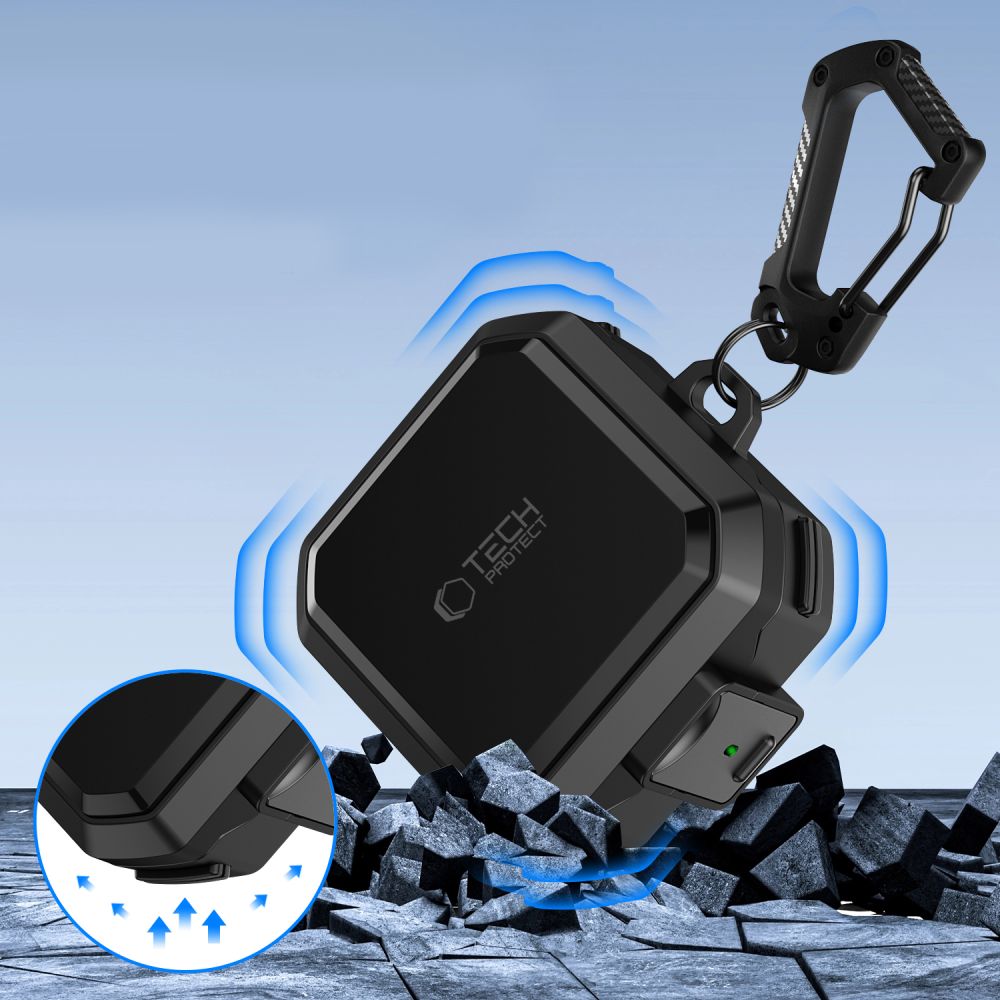 Tech-Protect Tech-Protect Galaxy Buds 4 / 4 Pro Skal MagSafe Carbonox Svart - Teknikhallen.se