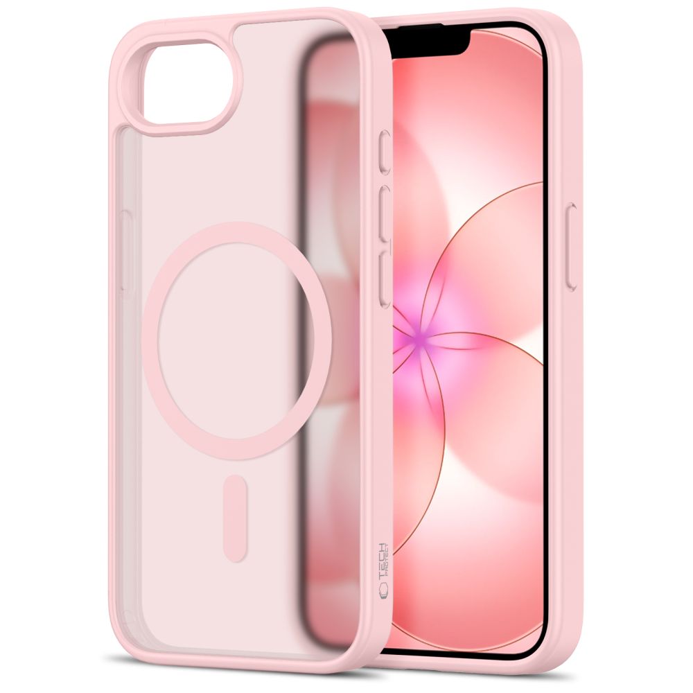 Tech-Protect Tech-Protect iPhone 17e / 16e Skal MagSafe BasicMag Matte Soft Pink - Teknikhallen.se