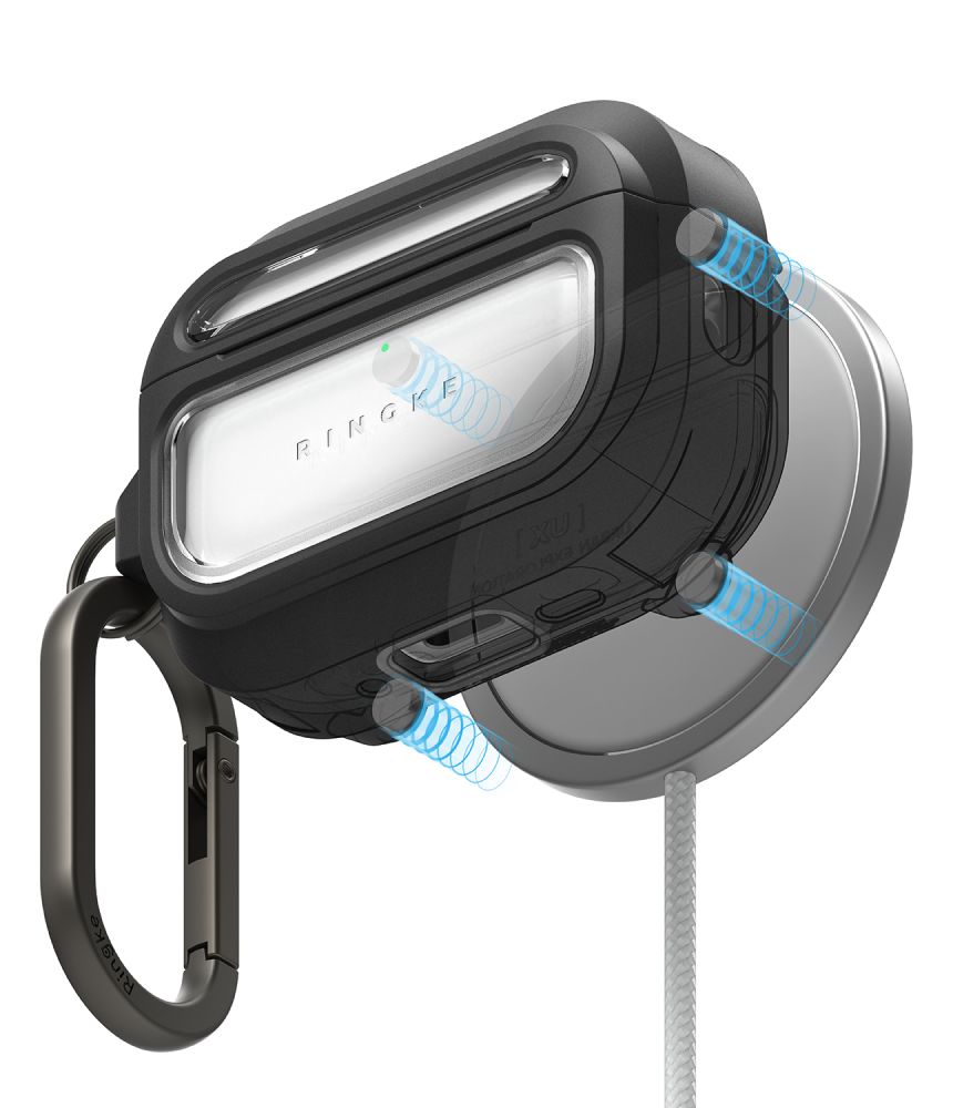 Ringke Ringke AirPods Pro 3 Skal MagSafe UX Svart / Transparent - Teknikhallen.se