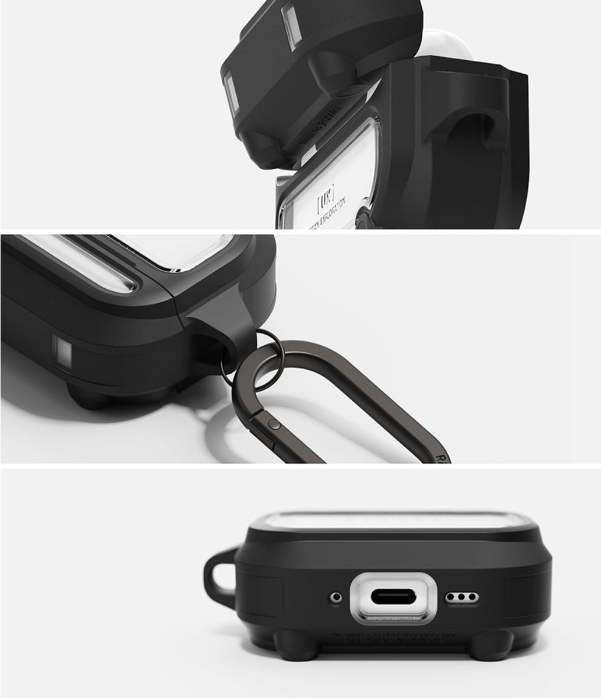 Ringke Ringke AirPods Pro 3 Skal MagSafe UX Svart / Transparent - Teknikhallen.se