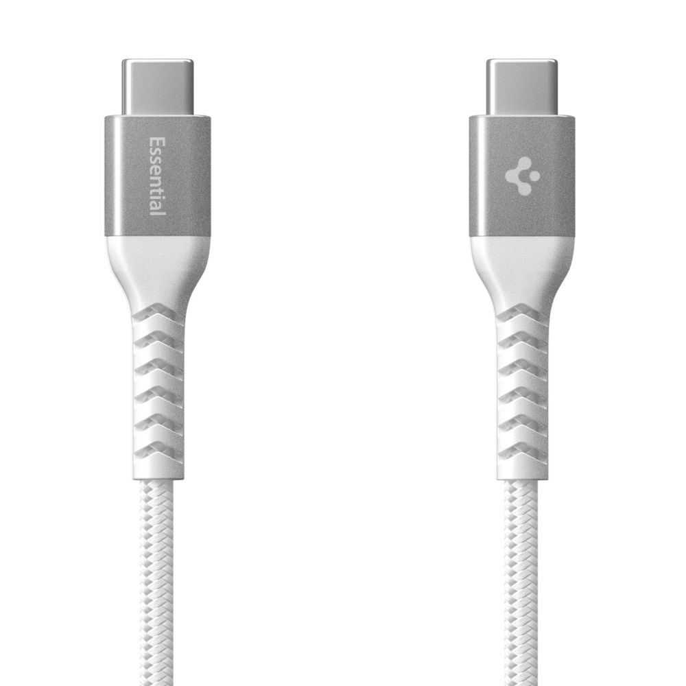 Spigen Spigen 1m 100W USB-C - USB-C Kabel Essential Vit - Teknikhallen.se