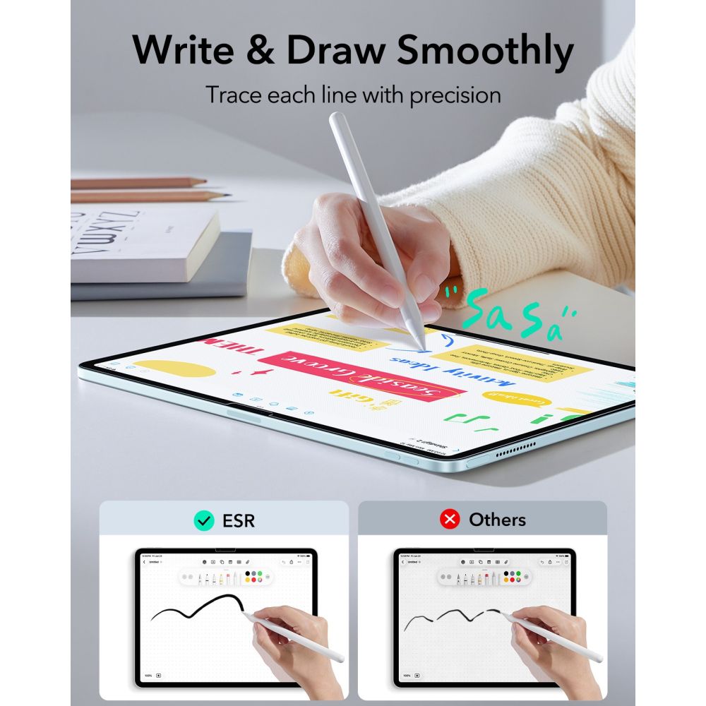 ESR ESR iPad Air 10.9 2022-2020/11 2026-2024 2-PACK Skärmskydd Paper Feel - Teknikhallen.se