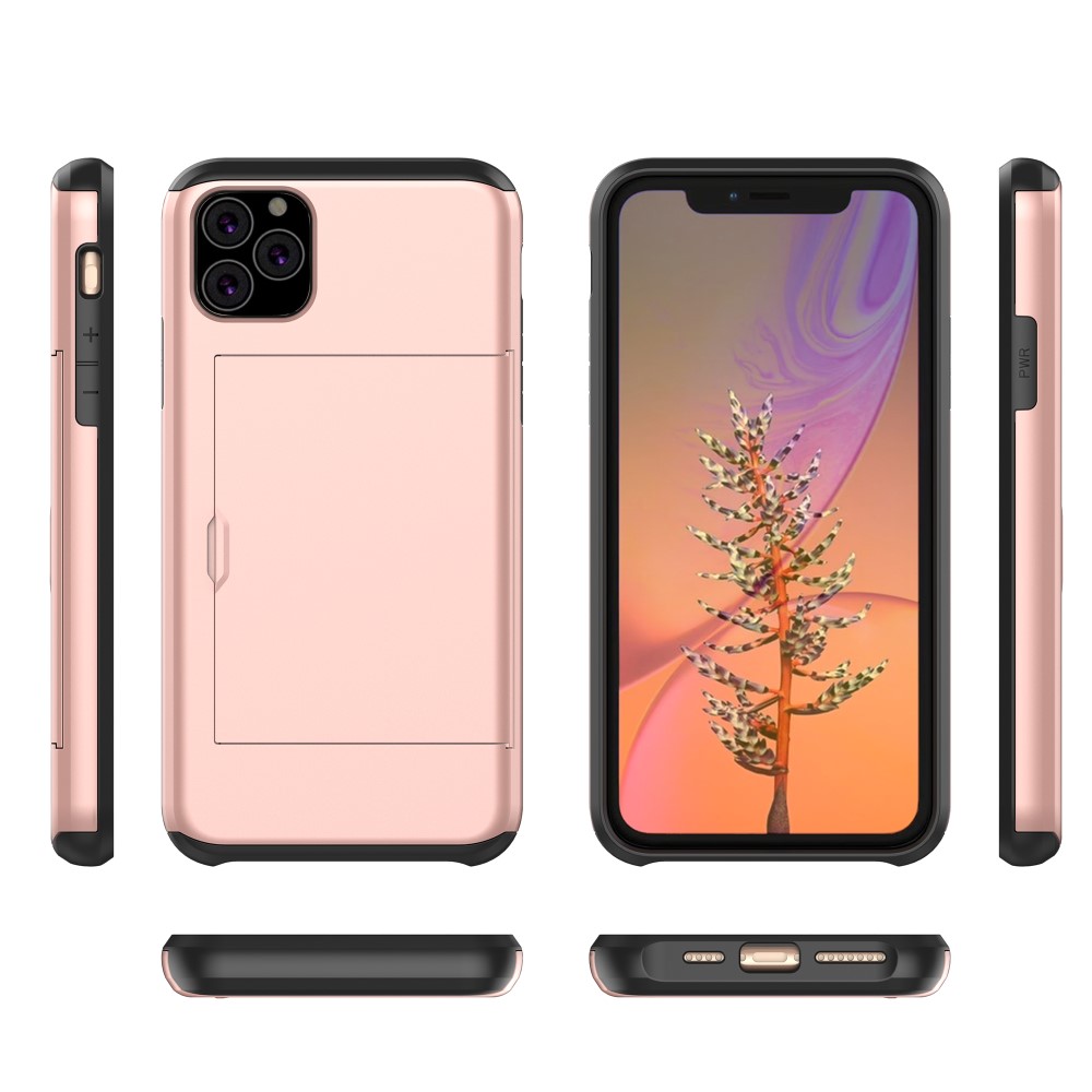  iPhone 11 - Hybrid Skal med kortfack - Roséguld - Teknikhallen.se