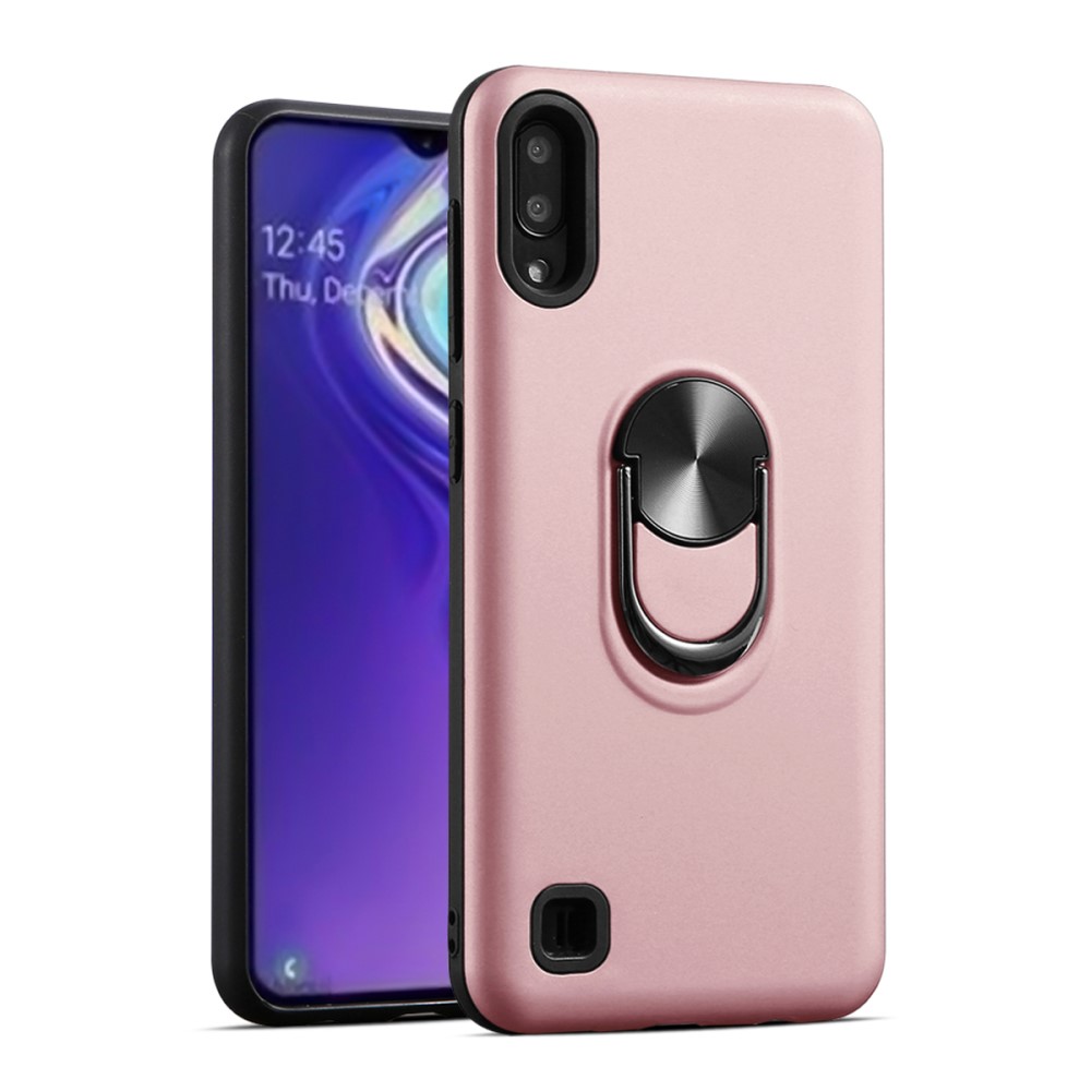  Samsung Galaxy A10 - Ring Skal - Funkar med magnethållare - Roséguld - Teknikhallen.se