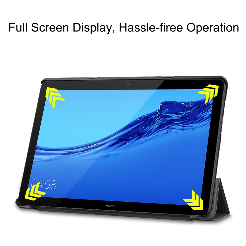  Huawei MediaPad T5 10 - Tri-Fold Fodral - Svart - Teknikhallen.se