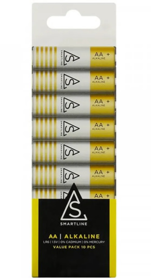 Smartline Smartline Alkaliskt Batteri AA LR6 1.5V 10-pack - Teknikhallen.se