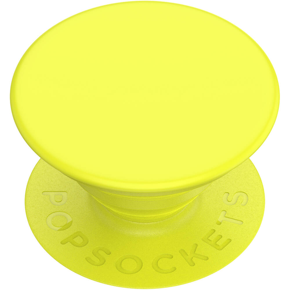 PopSockets PopSockets Avtagbart Grip med Stllfunktion Neon Jolt Yellow - Teknikhallen.se