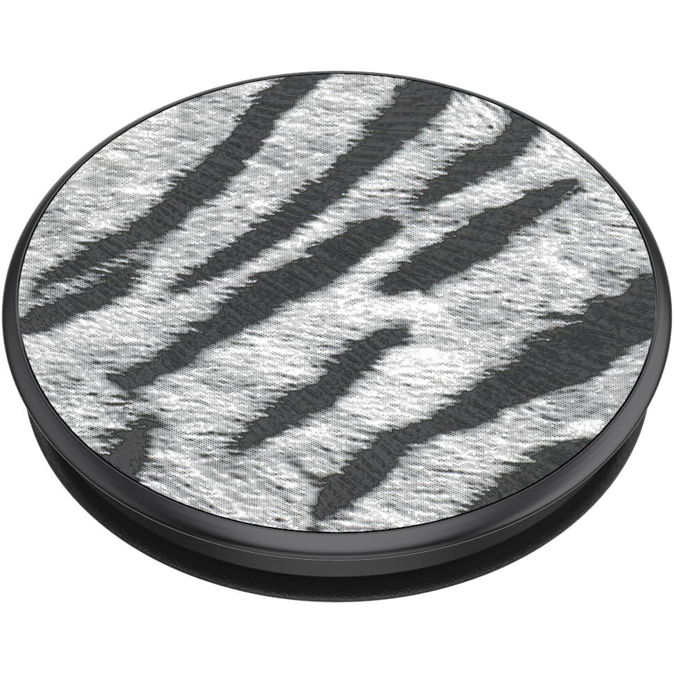 PopSockets PopSockets Avtagbart Grip med Ställfunktion Premium Vegan Leather Zebra - Teknikhallen.se