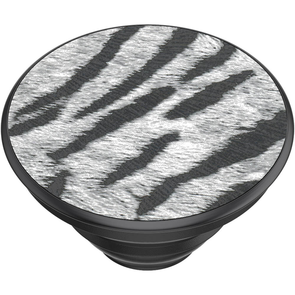 PopSockets PopSockets Avtagbart Grip med Ställfunktion Premium Vegan Leather Zebra - Teknikhallen.se