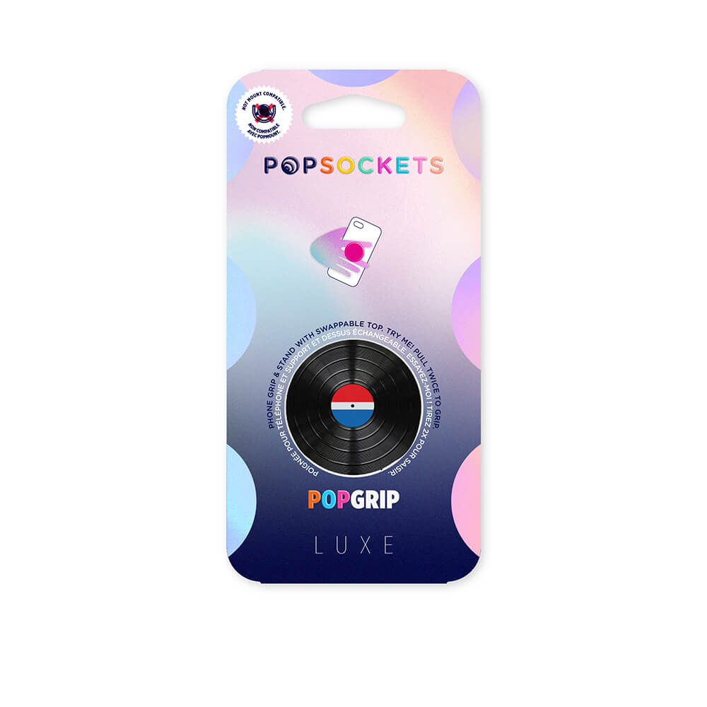 PopSockets PopSockets Avtagbart Grip med Stllfunktion LUXE Spin Backspin 45 RPM - Teknikhallen.se