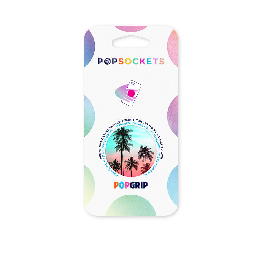 PopSockets PopSockets Avtagbart Grip med Stllfunktion Tropical Sunset - Teknikhallen.se