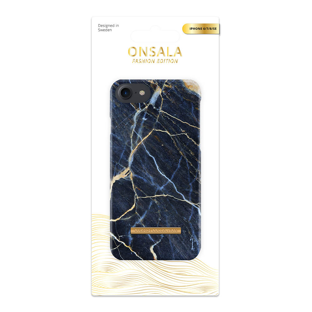 Onsala ONSALA iPhone 6/7/8/SE Mobilskal Soft Black Galaxy Marble - Teknikhallen.se