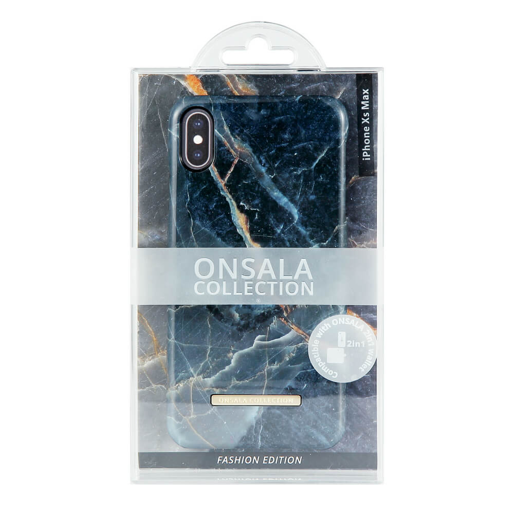 Onsala ONSALA iPhone XS Max Mobilskal Shine Grey Marble - Teknikhallen.se