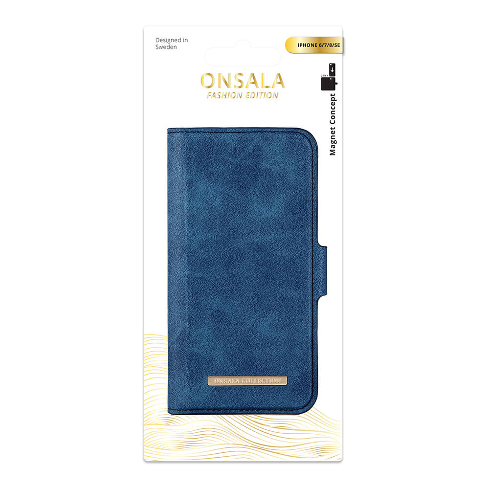 Onsala ONSALA iPhone 6/7/8/SE 2in1 Magnet Fodral / Skal Royal Blue - Teknikhallen.se