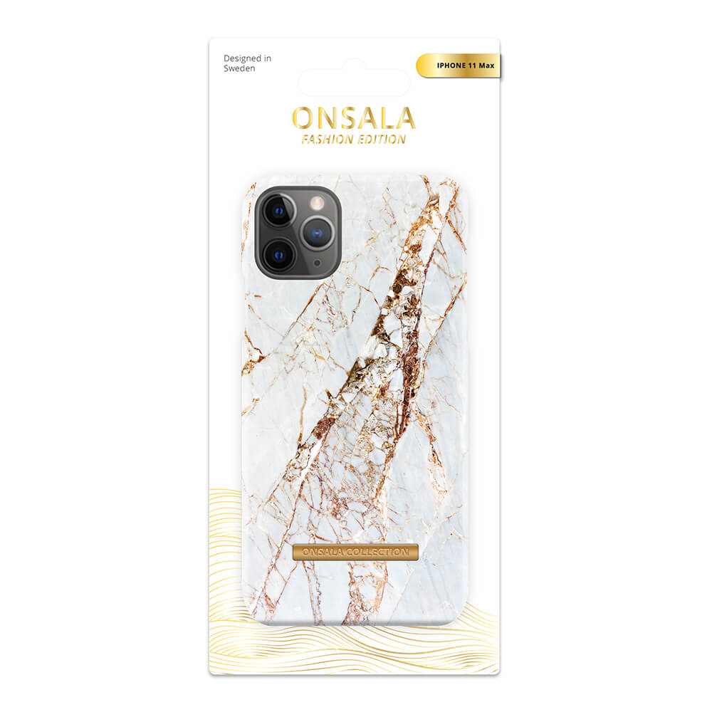 Onsala ONSALA iPhone 11 Pro Max Mobilskal Soft White Rhino Marble - Teknikhallen.se