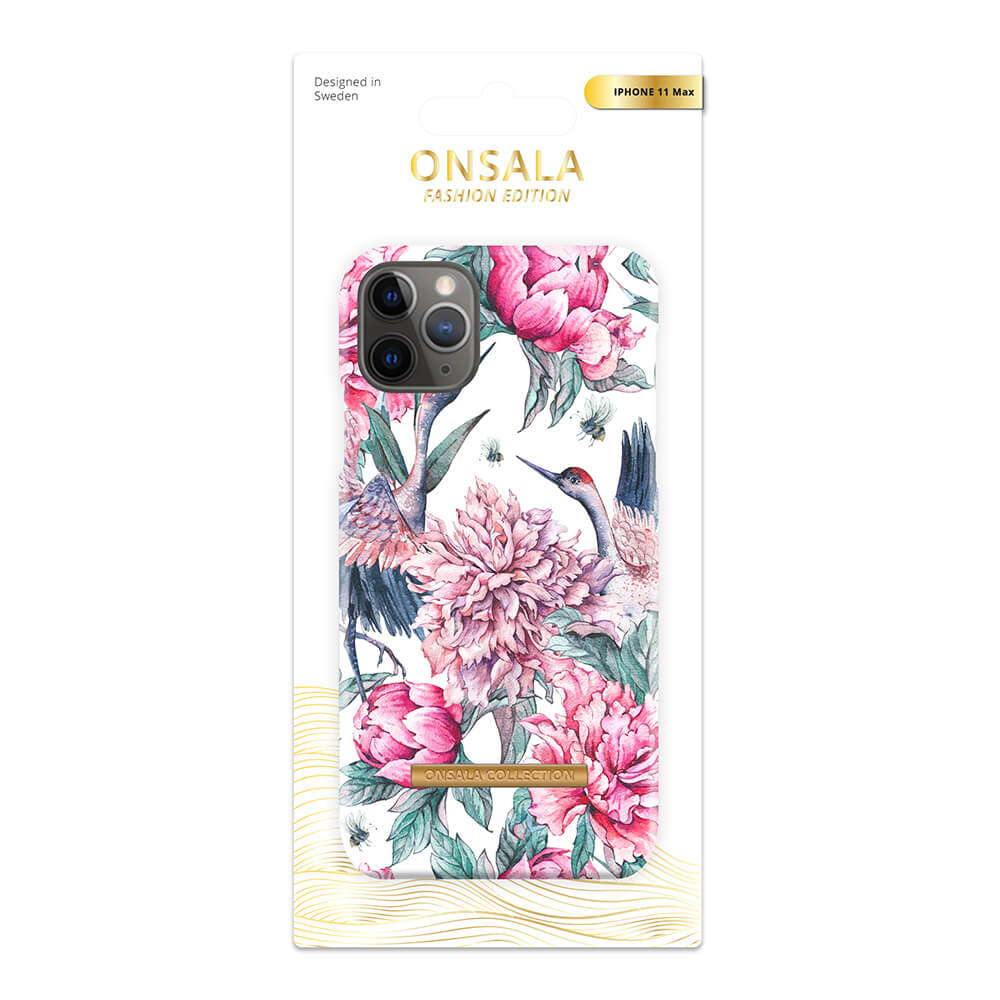 Onsala ONSALA iPhone 11 Pro Max Mobilskal Soft Pink Crane - Teknikhallen.se