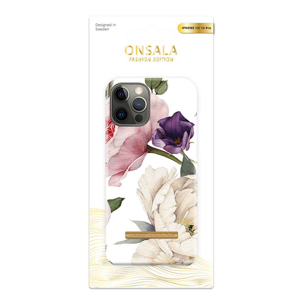 Onsala ONSALA iPhone 12 / 12 Pro Mobilskal Soft Rose Garden - Teknikhallen.se