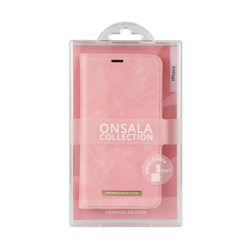 Onsala ONSALA iPhone 12 Mini 2in1 Magnet Fodral / Skal Dusty Pink - Teknikhallen.se