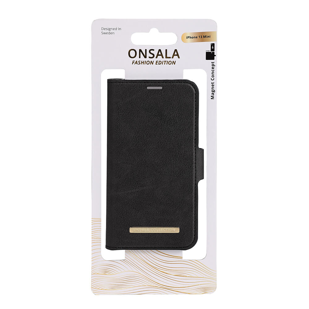 Onsala ONSALA iPhone 13 Mini 2in1 Magnet Fodral / Skal Midnight Black - Teknikhallen.se