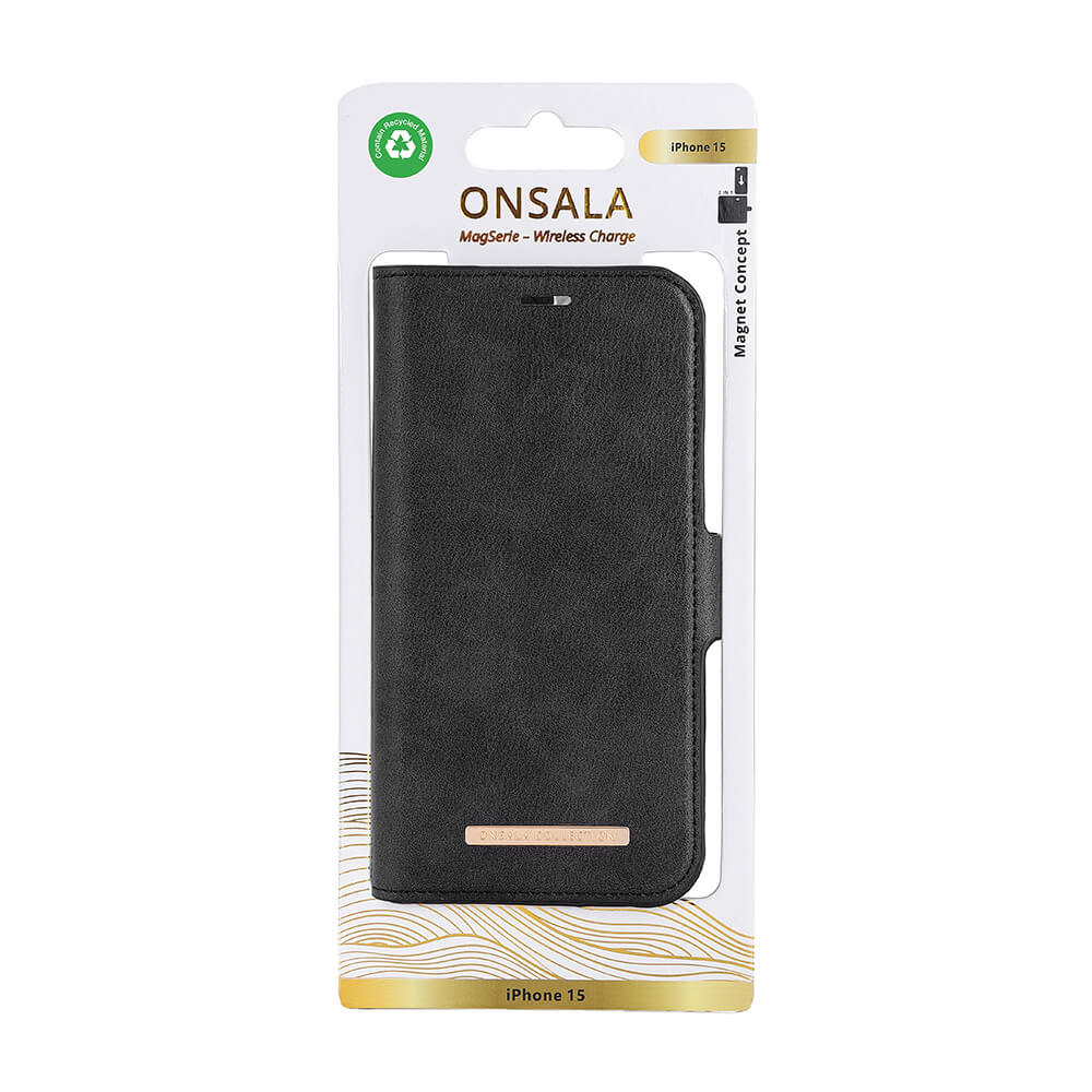 Onsala ONSALA iPhone 15 Fodral ECO 2in1 MagSafe Svart - Teknikhallen.se