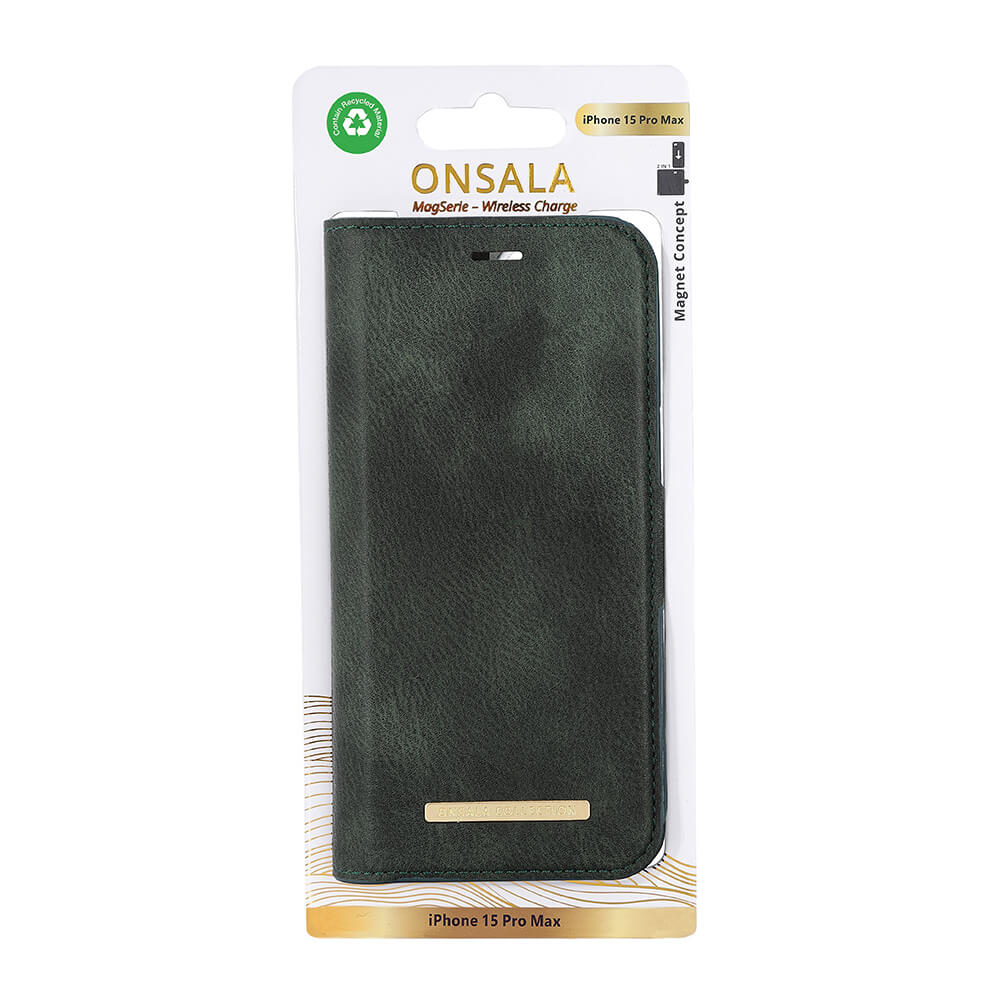 Onsala ONSALA iPhone 15 Pro Max Fodral ECO 2in1 MagSafe Grön - Teknikhallen.se