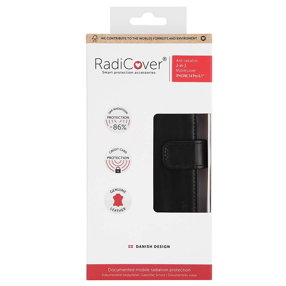 Radicover Radicover iPhone 14 Pro Mobilfodral 2in1 kta Lder Svart - Teknikhallen.se