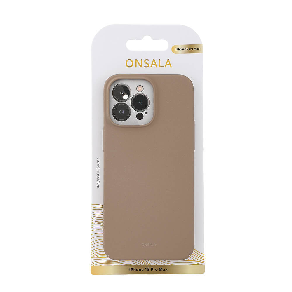 Onsala ONSALA iPhone 15 Pro Max Skal Ultraslim Sand Burst Beige - Teknikhallen.se