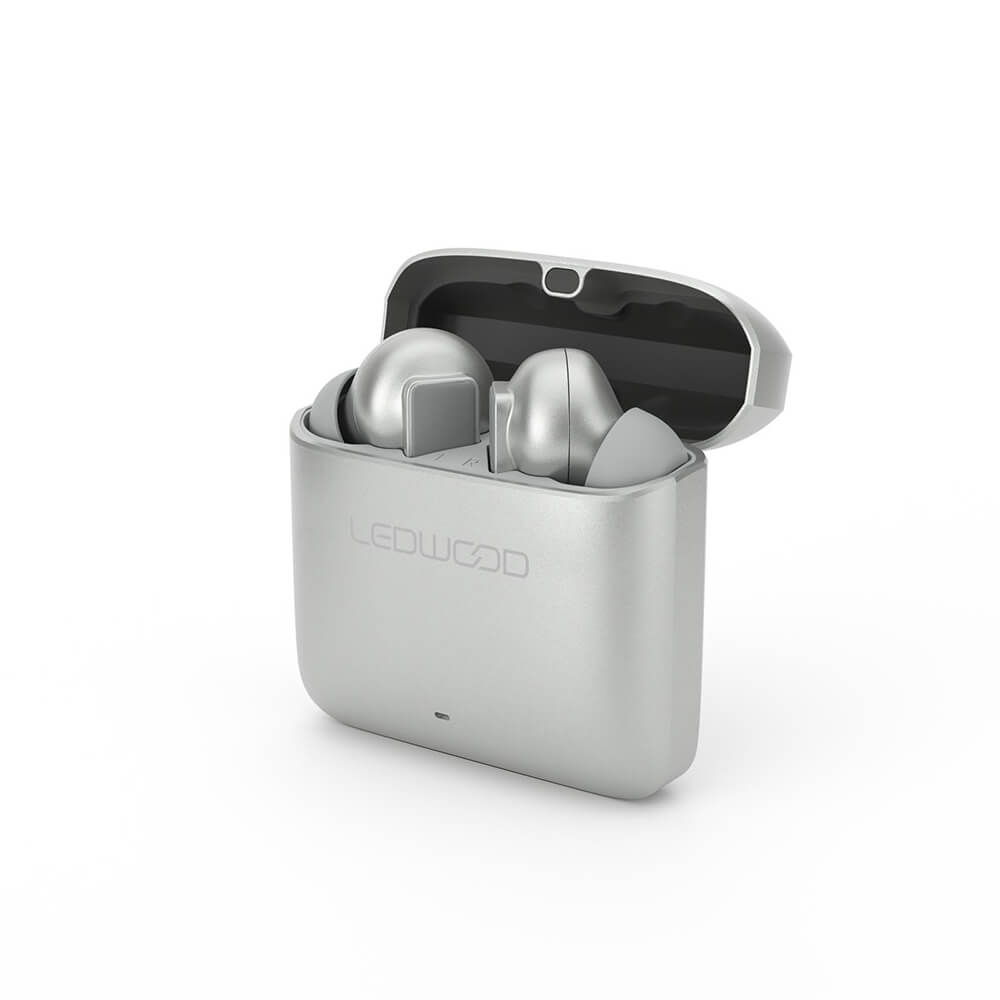 LEDWOOD LEDWOOD Hörlur Titan TWS True Wireless In-Ear Silver - Teknikhallen.se