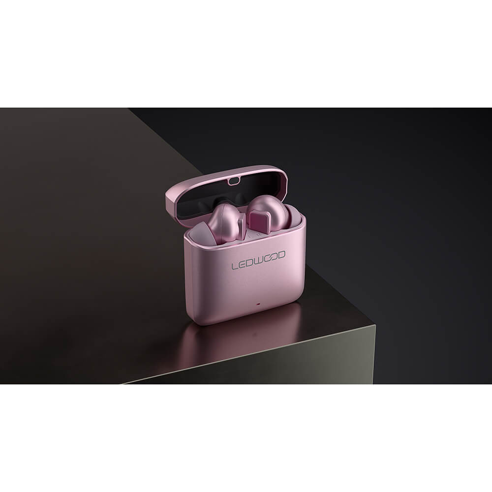 LEDWOOD LEDWOOD Hörlur Titan TWS True Wireless In-Ear Rose - Teknikhallen.se