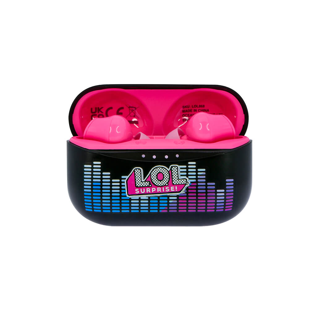 OTL LOL Hrlur In-Ear TWS Bluetooth Svart/Rosa - Teknikhallen.se