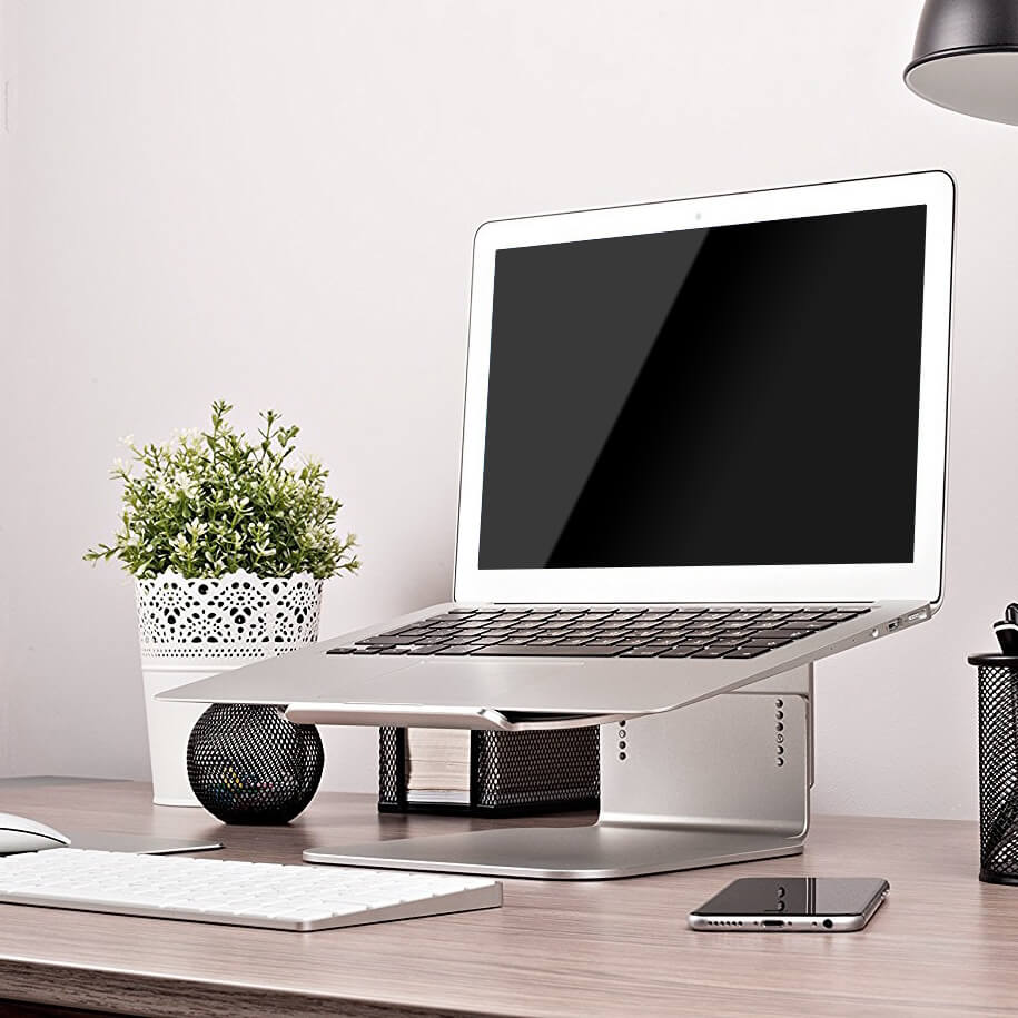 DESIRE2 DESIRE2 Laptopställ Riser Elevator Justerbar Universal Silver - Teknikhallen.se