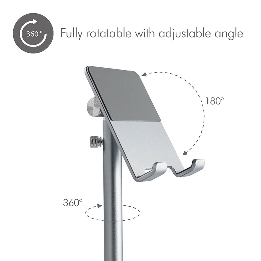 DESIRE2 DESIRE2 Adjustable Stand Smartphone and Tablet Silver - Teknikhallen.se